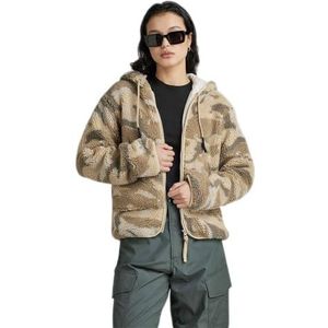 G-STAR RAW Teddy korte damesjassen, Veelkleurig (Brick Woodland Camo D23548-d417-d212)