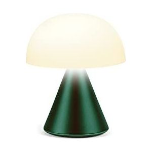 Lexon MINA Mini-ledlamp, draadloos, oplaadbaar, voor nachtkastje of kantoor, dimbaar, tot 12 uur looptijd, donkergroen