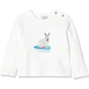 Igi&Co T-shirt met lange mouwen, uniseks, baby, Wit (Rabbit Print On White Rb)