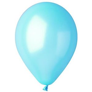 100 stuks parelmoer ballonnen van hoogwaardig natuurlijk latex G120 (Ø 33 cm / 13 inch), parelmoer blauw