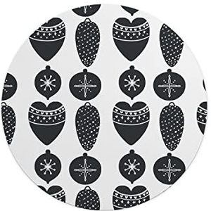 Questo Casa, Ronde muismat met antislip onderkant voor kantoor en thuis, diameter 22 cm