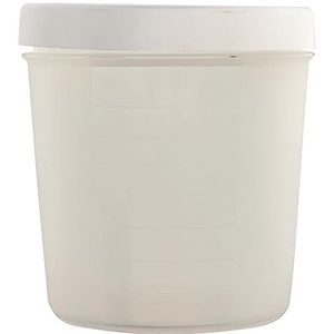 Vershouddoos, vacuüm, inhoud 1 liter, schroefdeksel, BPA-vrij, geschikt voor magnetron en vaatwasser, wit. Afmetingen: 12 x 12 x 12,5 cm