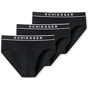 Schiesser 95/5 Set van 3 biologische slips voor heren, Zwart_179570