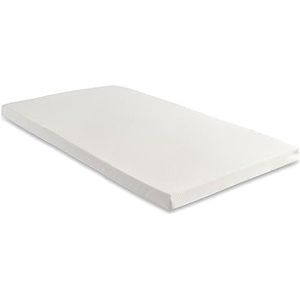 Starlight Beds Europese matrastopper voor tweepersoonsbed, dikte 2,5 cm, 140 x 200 cm, traagschuim, met afneembare overtrek, wit, topper voor tweepersoonsbed - 140 x 200 x 2,5 cm