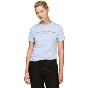 Tommy Hilfiger Reg Corp Logo C-nk Ss S/S Dames gebreide tops, Goed water