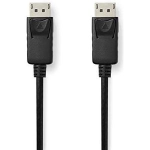 DisplayPort kabel | DisplayPort stekker | DisplayPort | 8K @ 60Hz | vernikkeld | 3.00m | rond | PVC | zwart | Box