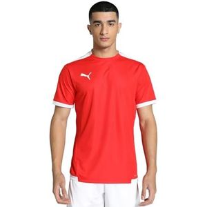 PUMA Teamliga Jersey heren T-shirt, Puma rood - Puma wit