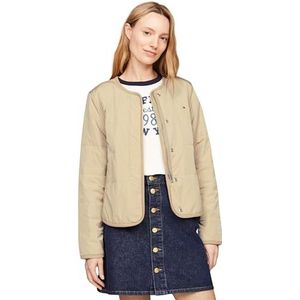 Tommy Hilfiger Jersey donsjack voor dames, Beige