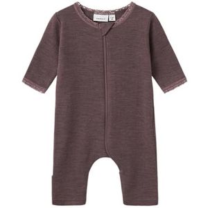 NAME IT Nbfwang Wool Needle Nightsuit Solid Noos pyjama voor baby's, meisjes, 1 stuk, Lila.