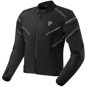 REBELHORN Spark Veste de moto pour homme | Textile | 2 couches | Membrane intégrée | Gilet isolant amovible | Protections coudes et épaules niveau 2 | Tailles jusqu'à 4XL, Noir, XXL