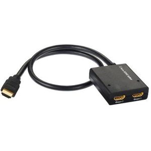 Inakustik 3247012 2 poorten HDMI-splitter Met ingebouwde repeater 1920 x 1440 Pixel Zwart