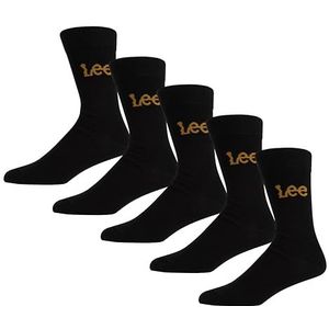 Lee Unisexe Noir | Hommes & Femmes Low Calf Designer Dress Casual Wear Smart Crew Socks, Noir, 37-39 EU
