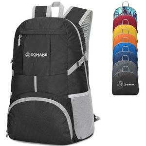 ZOMAKE Rugzak van 35 liter, opvouwbaar, licht, rugzak voor wandelen, opvouwbare dagrugzak voor dames en heren, sport en outdoor