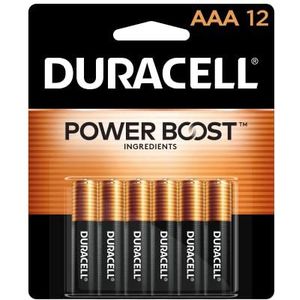 Duracell - 12 stuks AAA koperen alkaline batterijen - lange levensduur, multifunctioneel - drievoudig A voor thuis en op het werk