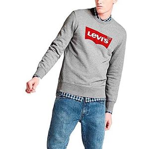 Levi's Graphic Crewneck B Sweatshirt voor heren (1 stuk), Housemark Midtone Heather Grey