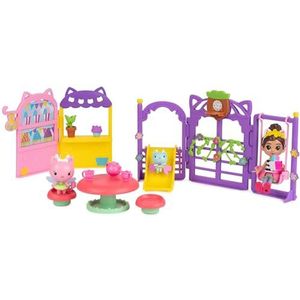 Gabby's Dollhouse, Feest in de tuin van Kitty Fairy, 18-delige set met 3 figuren, verrassingen en accessoires poppenhuis, speelgoed voor meisjes en jongens vanaf 3 jaar, 6065911