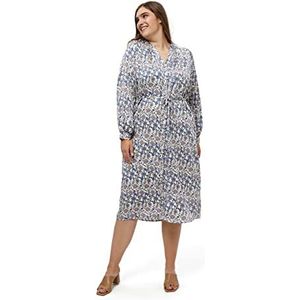 Peppercorn Fione jurk voor dames, rondingen, 0123p Almond Milk Pr, 58 oversized, 0123p Almond Milk Pr