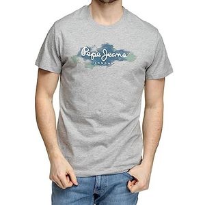 Pepe Jeans Raffael T-shirt voor heren, grijs gemêleerd, S, Grijs Chinees