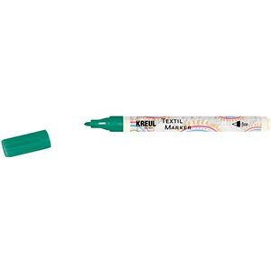 KREUL 90666 textielmarker fijn, groen, lijndikte ca. 1 - 2 mm, kleurstift voor lichte stoffen en textiel, na bevestiging wasbaar