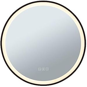 Paulmann 71088 Mirra IP44 Led-lichtspiegel, wit, 750 lm, 230 V, 11,5 W, dimbaar, zwart, badkamerspiegel