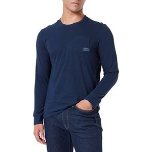 TOM TAILOR Heren shirt met lange mouwen met borstzak 1032931, 30392 - Page Blue Finestripe, S, 30392 – pagina Blue Finestripe