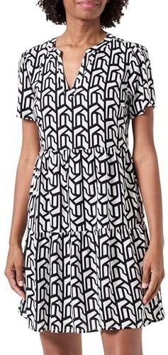Onlzally Life S/S Thea Dress Noos Ptm, zwart, XXS, zwart.