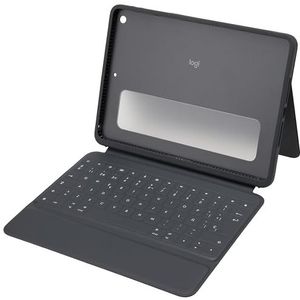 Logitech Rugged Folio voor iPad (7e, 8e en 9e generatie), beschermhoes voor toetsenbord, Italiaans QWERTY-toetsenbord, zwart