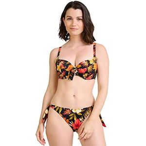 Sans Complexe dames zwembroek met lage tailleband, bloemenprint, zwart