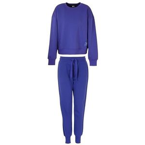 Emporio Armani Iconic Terry Loungewear Tracksuit dames sweatshirt, paars blauw, M, paars/blauw