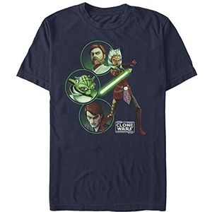 Star Wars T-shirt à manches courtes unisexe Light Side Group Organic, Navy Blau, XL