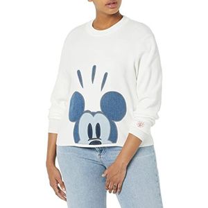 Desigual mickey patch dames trui, Wit.