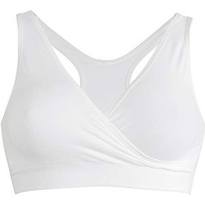 Medela Slaapbustier - naadloze beha met rekbare stof voor dames, wit, M