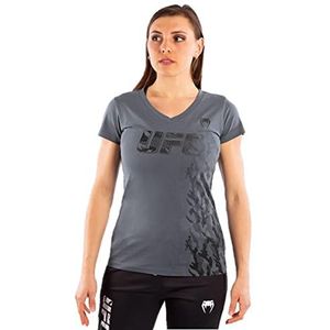 Venum UFC Authentic Fight Week T-shirt voor dames, korte mouwen, T-shirt voor dames, grijs.