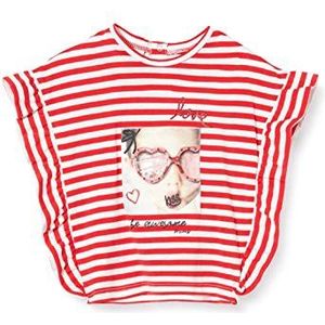 Brums Jersey T.filo Rigata T-shirt, mouwloos, voor baby's en meisjes, meerkleurig (Bianco/Rosso 01 915), 6 maanden, meerkleurig (Bianco/Rosso 01 915)