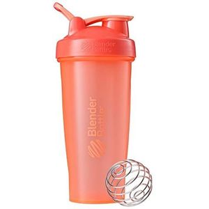 BlenderBottle Classic Loop Shaker met BlenderBall, optimaal geschikt als eiwitshaker, proteïne shaker, waterfles, bidon, BPA-vrij, geschaald tot 600 ml, 820 ml, koraal