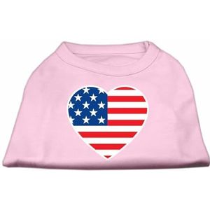 Mirage T-shirt met zeefdruk, Amerikaanse vlag, Lichtroze