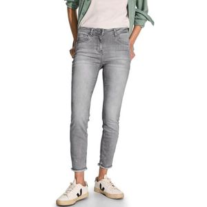 Cecil B378086 Jeans voor dames, slim fit, Lichtgrijs gewassen