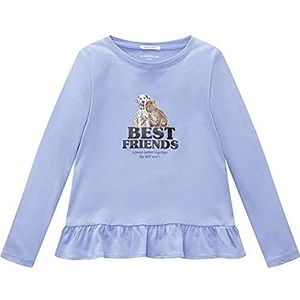 TOM TAILOR Fille T-shirt à manches longues pour enfant avec imprimé 1032955, 30029 - Calm Lavender, 116-122