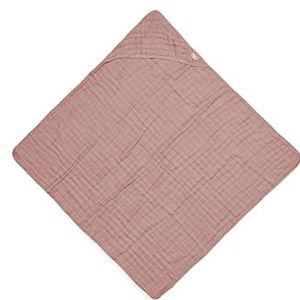 Jollein 530-836-66042 badhanddoek met capuchon, 75 x 75 cm, roze