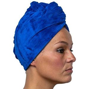 cosey - Set van 2 microvezel tulband handdoeken - 350 g/m² - donkerblauw