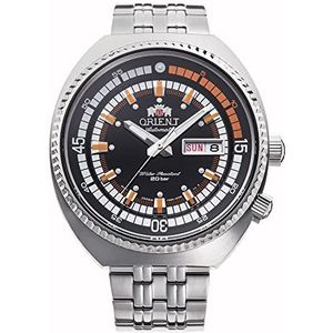 Orient Neo Classic Sports Automatisch herenhorloge, handmatige opwinding, retrostijl, staal, zwart, retro, Zwart staal, Retro