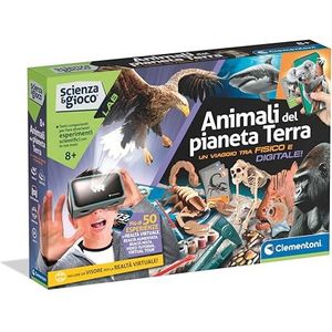 Clementoni Wetenschap en spel laboratorium – dieren van de planeet aarde – wetenschappelijk laboratorium voor kinderen van 8 jaar, experimentenset, speciale app, activiteiten met verhoogde realiteit,