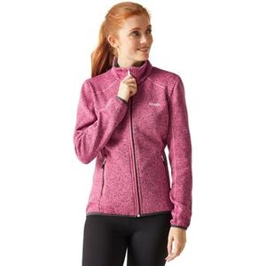 Regatta Newhill Ademend fleecejack voor dames met ritssluiting, Roze flamingo (zeegrijs)