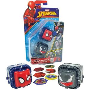 Battle Cubes Set van 2 Spiderman Venom en Spiderman-spellen, steenpapier, schaar