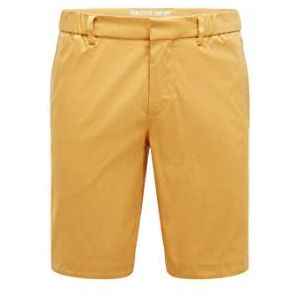 BOSS Heren S Liem Shorts Slim Fit Regular Rise van katoenmix, Goud