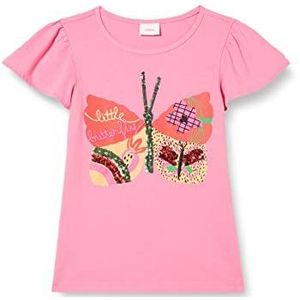 s.Oliver T-shirt met pailletten meisjes, Roze