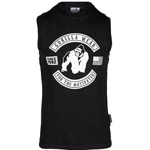 Gorilla Wear - Tulsa tanktop - zwart - bodybuilding sport dagelijks leven vrije tijd met lichte en comfortabele logoprint voor optimale beweging van katoen, zwart.