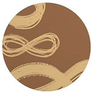 Questo Casa, Ronde muismat met antislip onderkant voor kantoor en thuis, diameter 22 cm