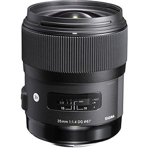 Sigma 35mm F1,4 DG HSM Art Lens, 67 mm Filterschroefdraad, voor Nikon, Zwart