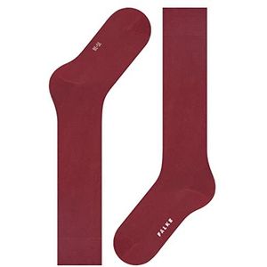 FALKE Cotton Touch lange sokken voor dames, katoen, duurzaam, blauw, zwart, meerdere kleuren, slank, elegant, eenkleurig, zonder patroon, voor zomer of winter, 1 paar, rood (Barolo 8596)